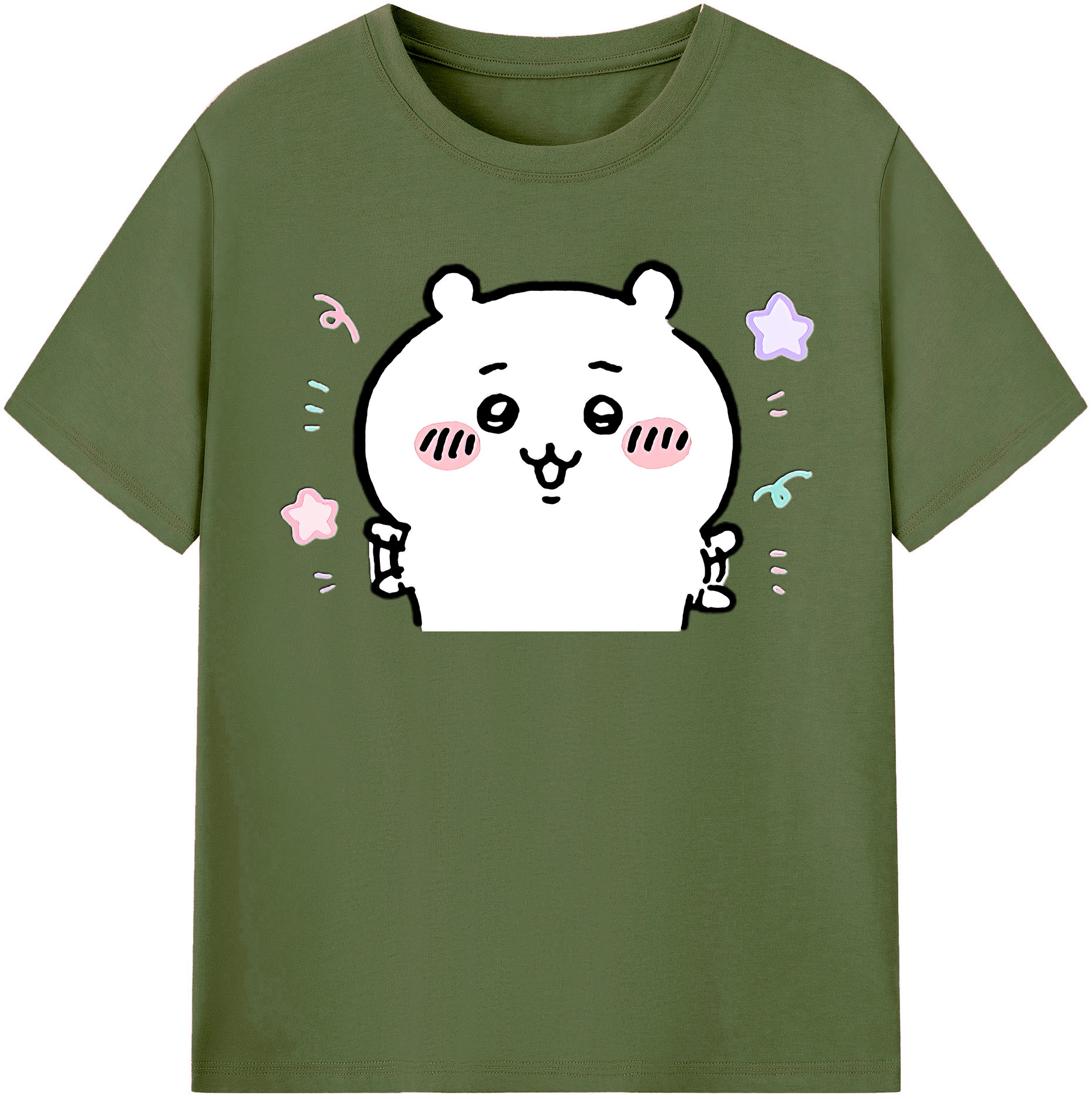 （画像用） ちいかわ ちいかわ Chii-kawa chiikawa 綿100％半袖Tシャツ（フロントプリント）